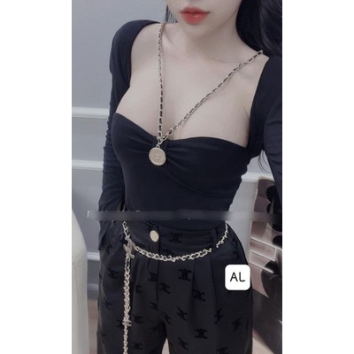 Áo cúp ngực vòng cổ xích xinh xắn - Sét rời cá tính