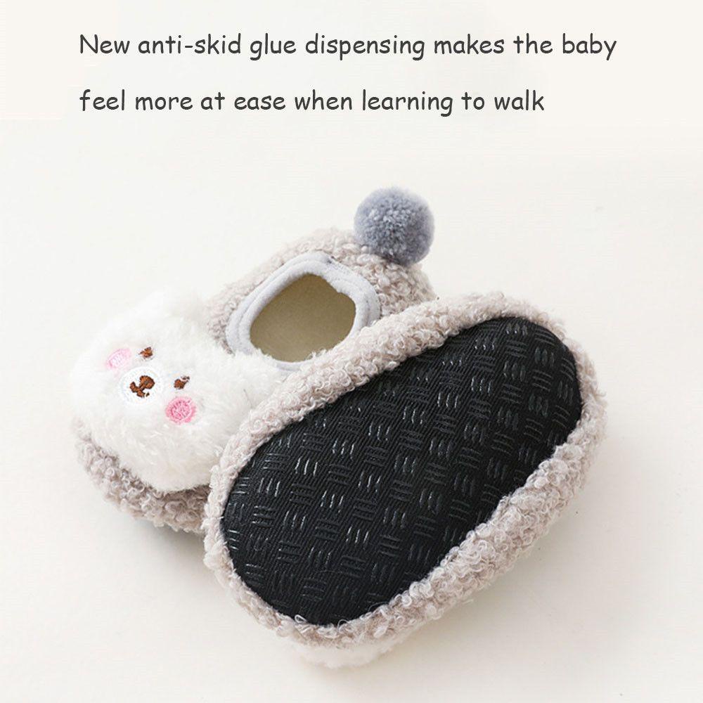 Giày Vải Cotton Dày Dễ Thương Cho Bé Tập Đi