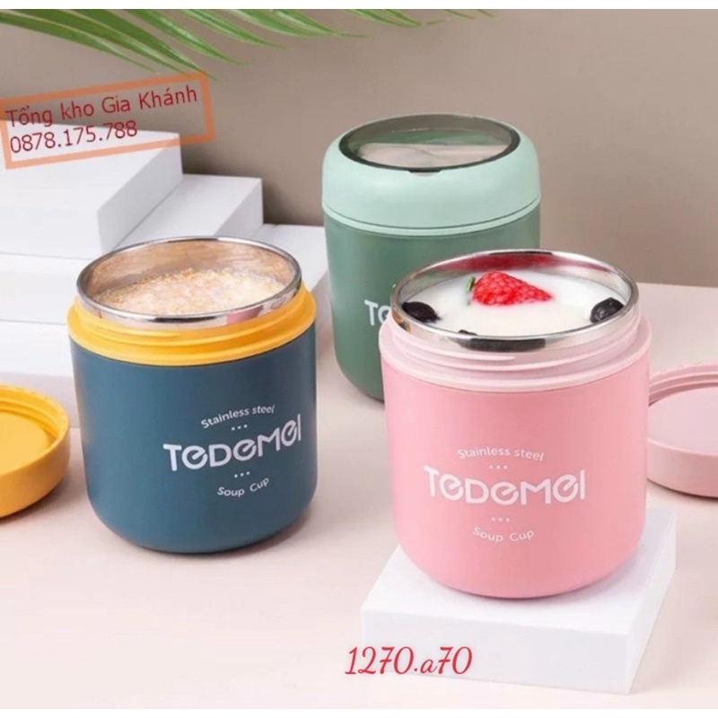 Bình ủ cháo, cốc ủ cháo 530ml, bình ủ giữ nhiệt đa năng