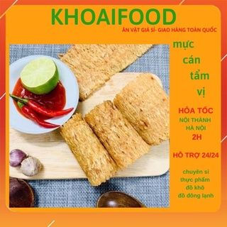 Mực cán tẩm vị, khô mực tẩm gia vị, ăn vặt nhậu cực phê