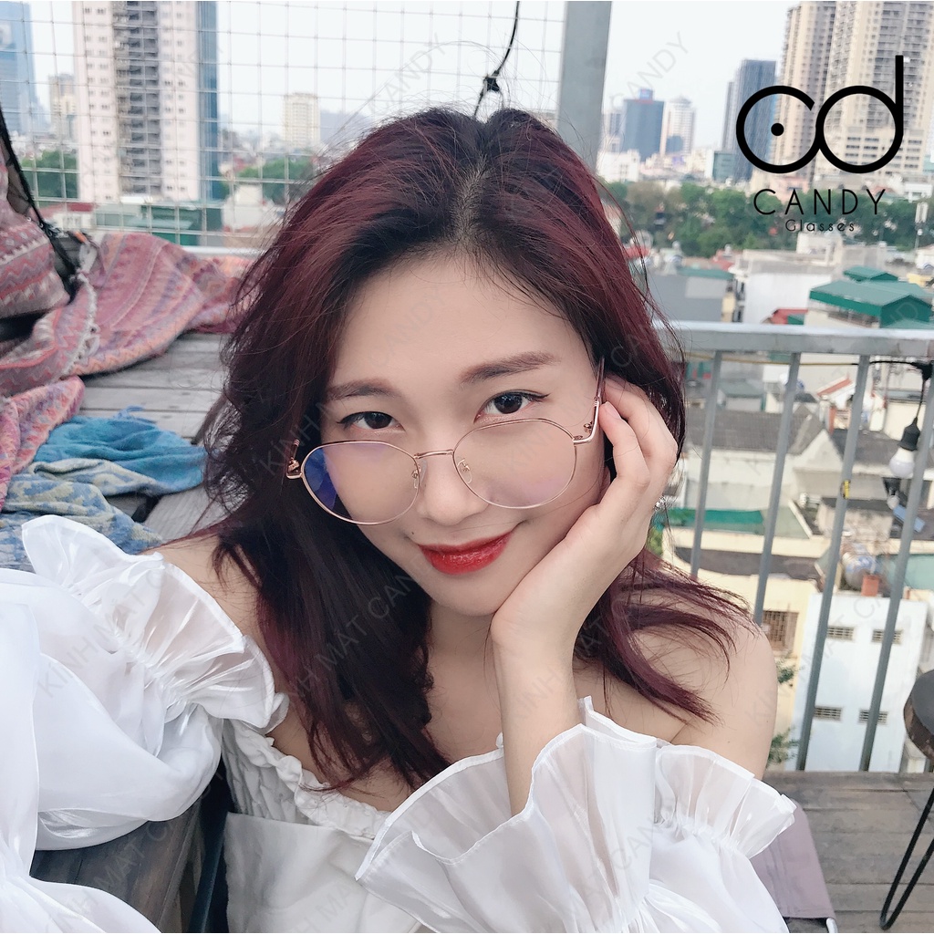 Gọng kính cận mắt tròn kim loại 2984 - Kính mắt Candy