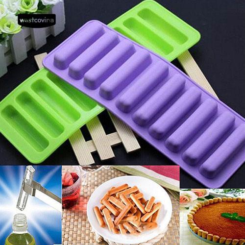 Khuôn làm sô cô la và bánh thiết kế dạng thanh dài tiện dụng
