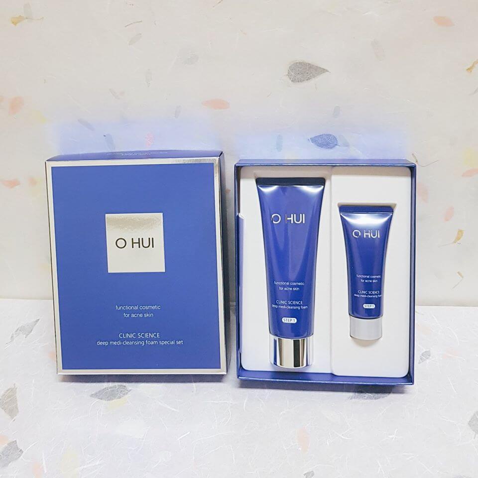 Set Sữa Rửa Mặt Ohui Xanh - Ohui Clinic Science Deep Medi - Cleansing Foam - DÀNH CHO DA DẦU MỤN