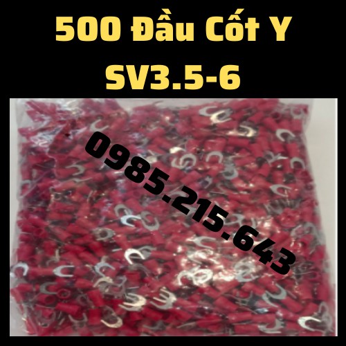 500 Đầu cos chữ Y SV3.5-6, cốt chẻ 3.5-6, đầu cos dây điện, SV3.5-6
