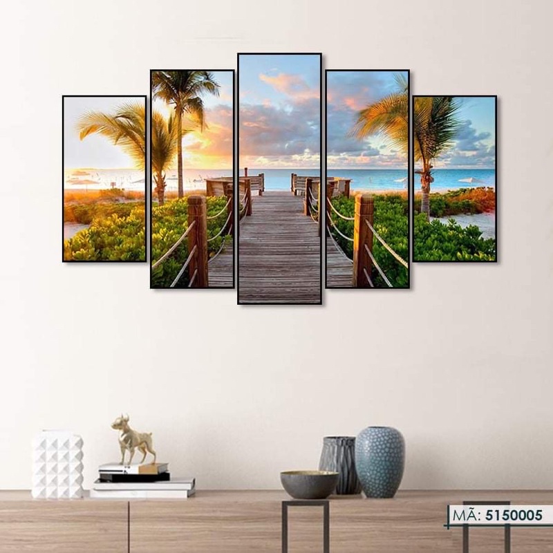 Bộ 5 Tranh Tráng Gương 3d Cao Cấp