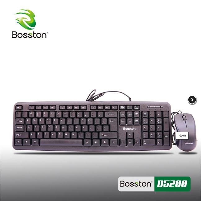 Combo bàn phím văn phòng + Chuột Bosston D5200