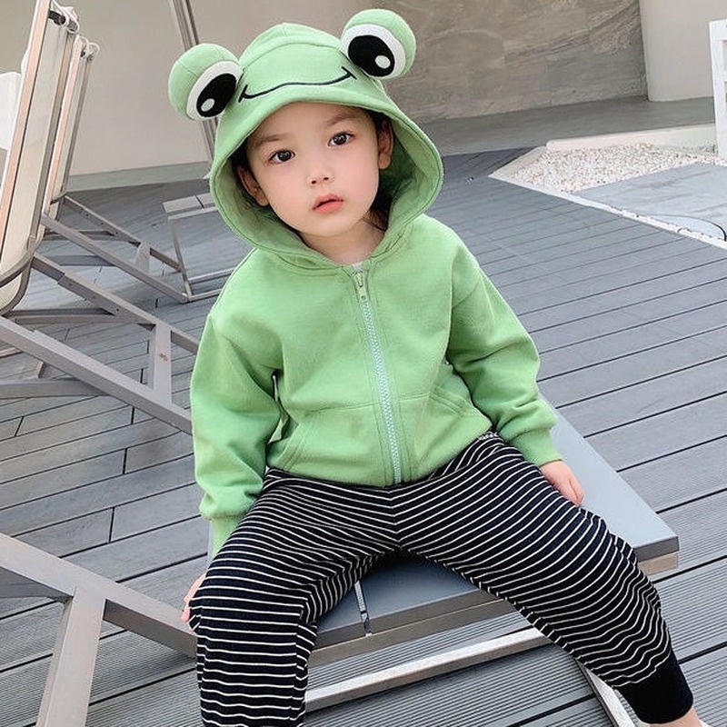 Áo khoác khóa kéo in hình hoạt hình thời trang cho bé
