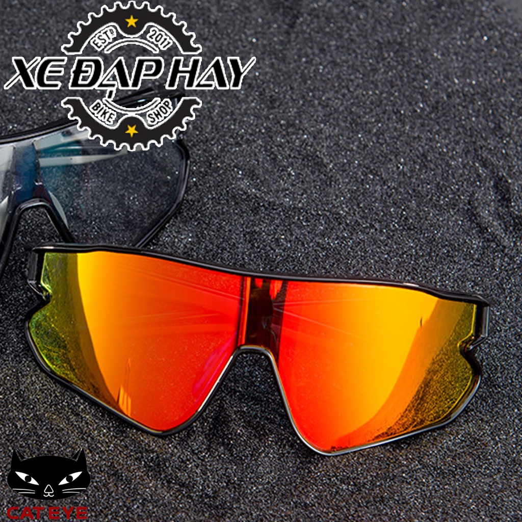 Kính Đi Xe Đạp Chính Hãng CATEYE | Model Polarized Kính Tráng Gương Chống Tia UV