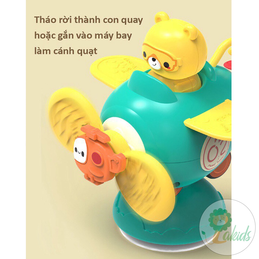 Đồ chơi con quay Spinner 4 trong 1 hình máy bay vui nhộn - Lakids