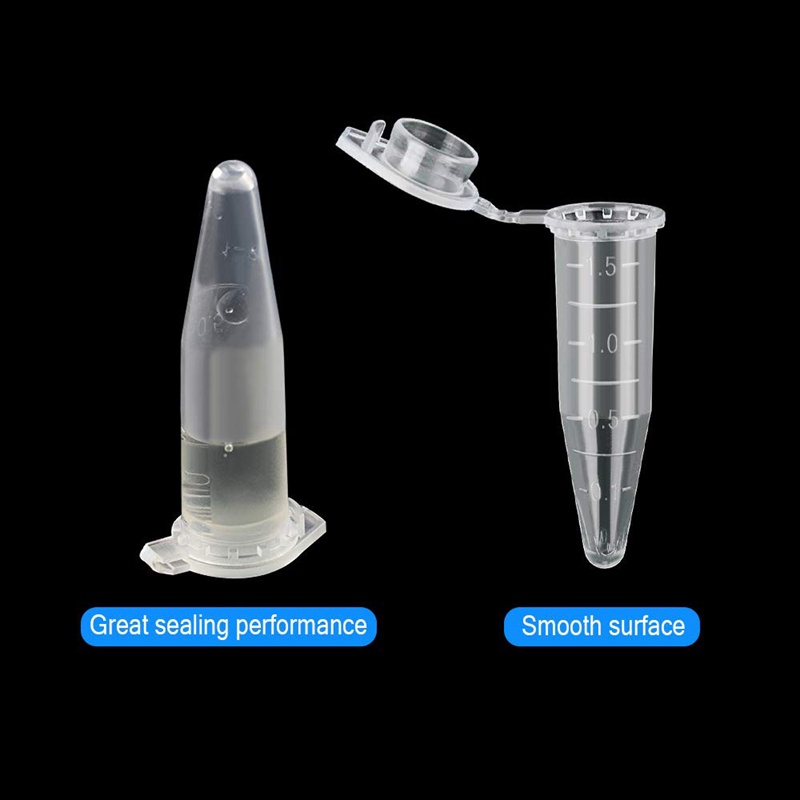 Set 1000 Ống Trung Tâm Mini Bằng Nhựa Trong Suốt Có Nắp Đậy 1.5Ml