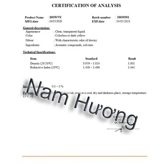 Tinh dầu nước xịt thơm quần áo 780k/kg dùng cho tiệm giặt ủi