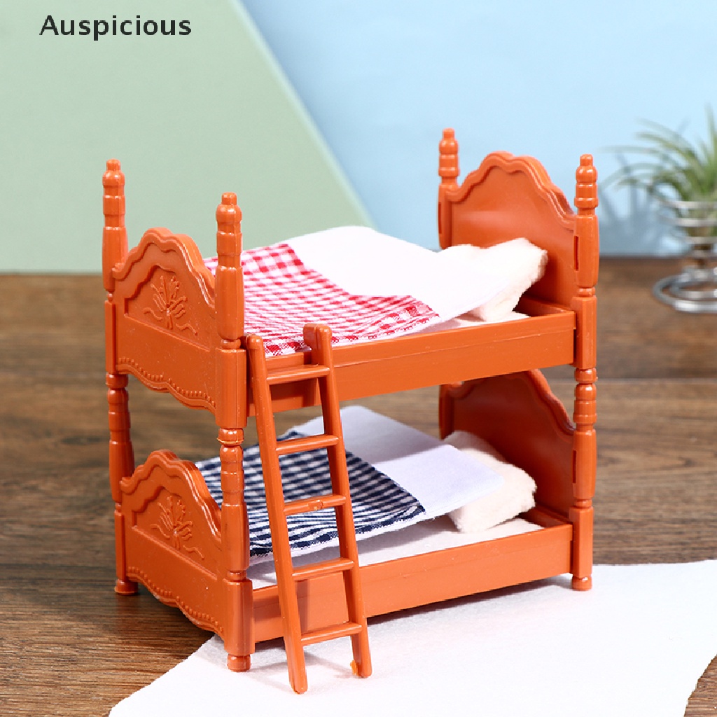 Bộ giường ngủ mini trang trí nhà búp bê