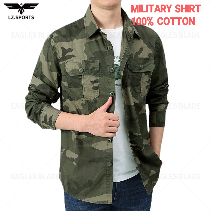 Áo cargo túi hộp EAGLADE 29503 In Camo thời trang cho nam