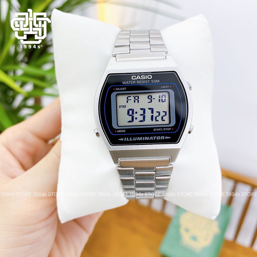 Đồng hồ unisex Casio B640WD-1A dây thép không gỉ, chống nước 50m, đèn led, hàng chính hãng