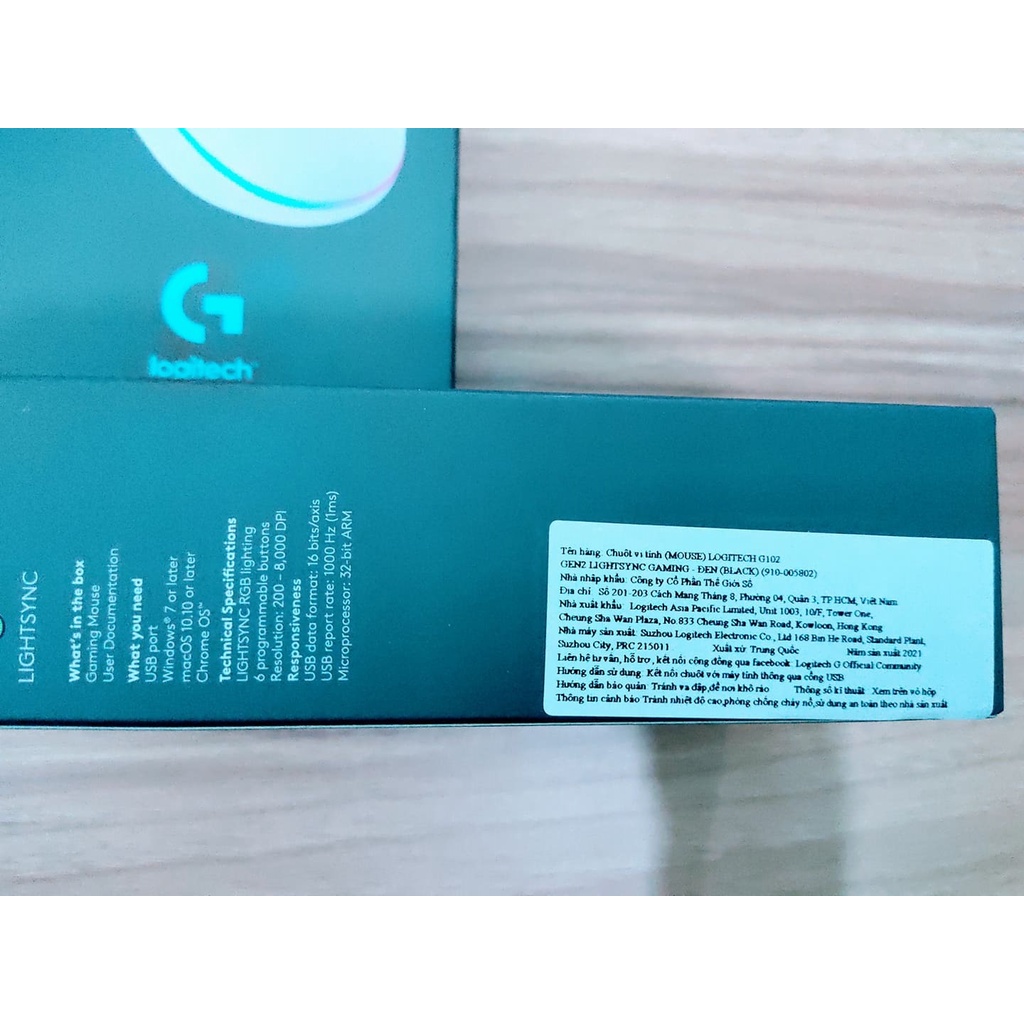 Chuột Game Logitech G102 Gen 2 Lightsync - Bảo Hành Digiworld