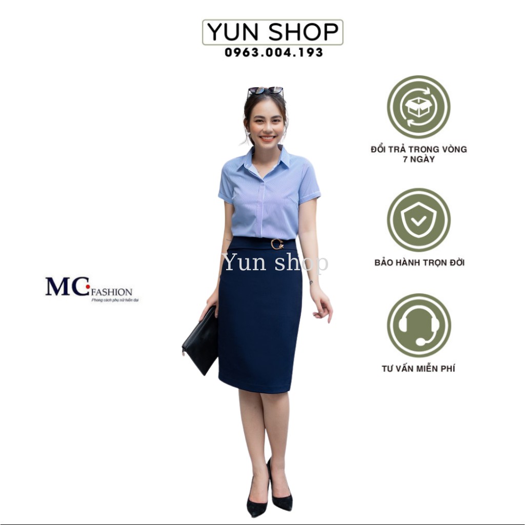 Chân Váy Công Sở Ôm Dáng - MC Fashion CV0371  Màu Tím Than