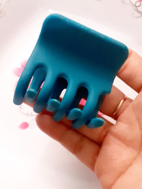 Kẹp tóc vuông lớn 8 răng màu nhám loại đẹp