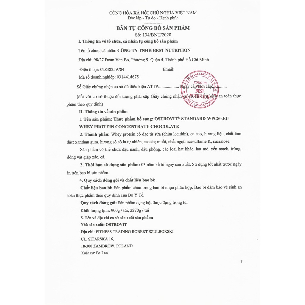 Ostrovit Sữa Tăng Cơ WPC 80.eu 2.27kg