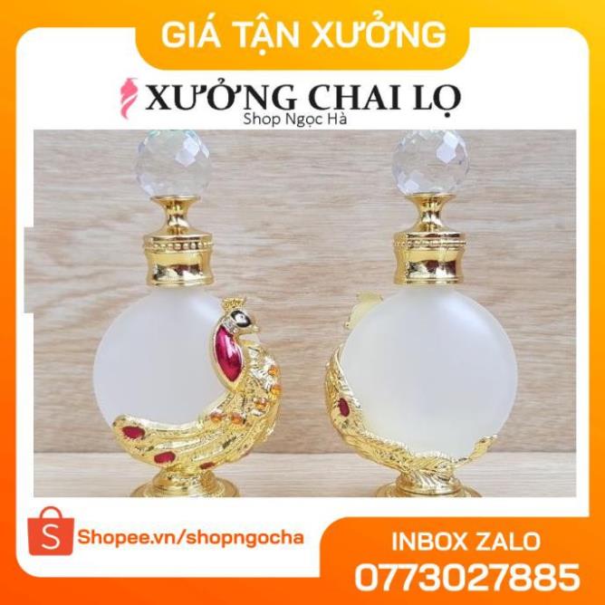 Lọ Chiết Nước Hoa ❤ GIÁ TẬN GỐC ❤ Chai lọ chiết nước hoa Dubai chim công vàng đuôi đỏ 10ml đựng dầu thơm .