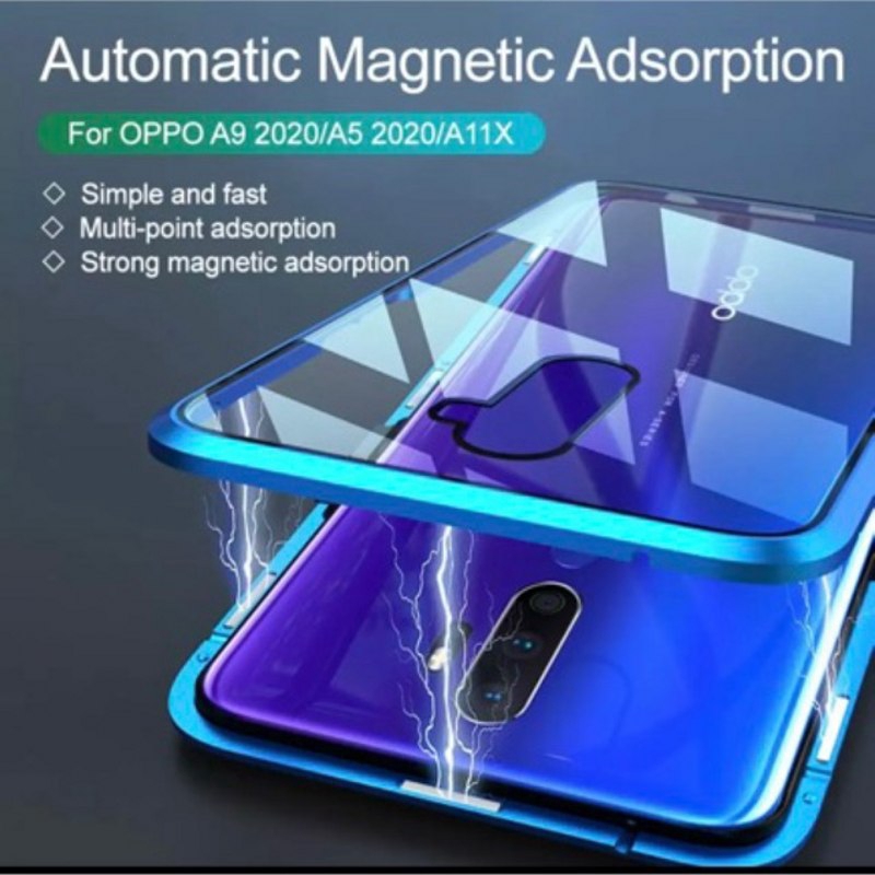 Ốp điện thoại Mặt Kính Cường Lực Trước Sau Cho OPPO A74 A16 A3S A5 A5S A7 A12 A12E A31 A53 A93 A8 A9 2020