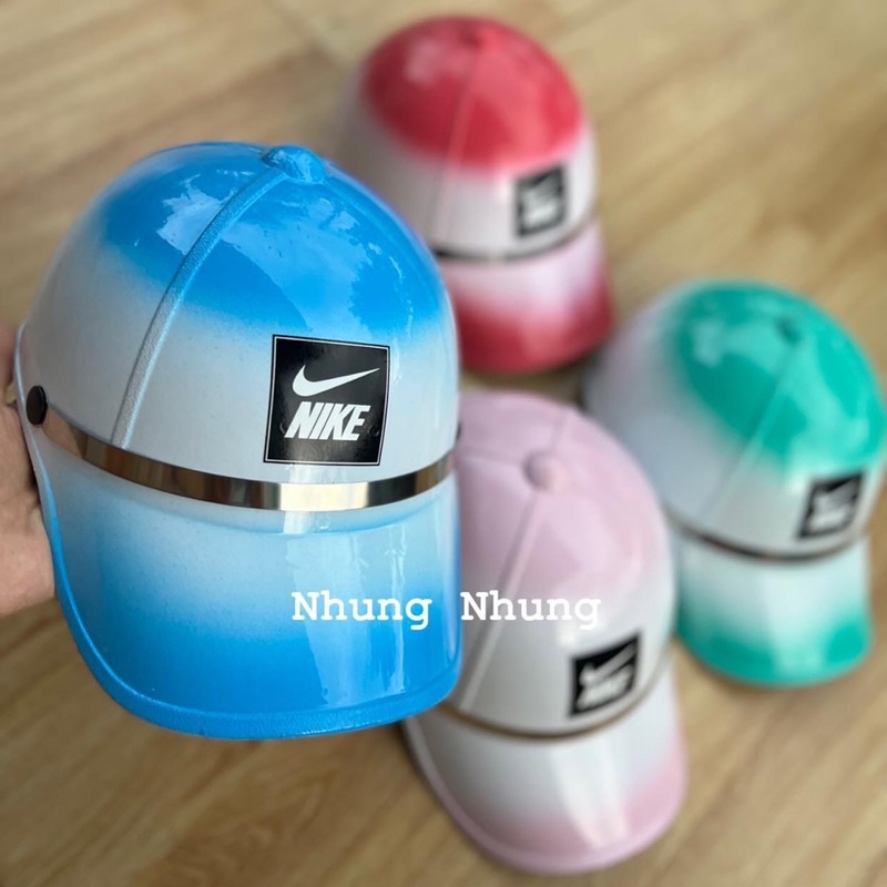 Nón kết bảo hiểm nike loang màu có khoét sau tóc siêu đẹp