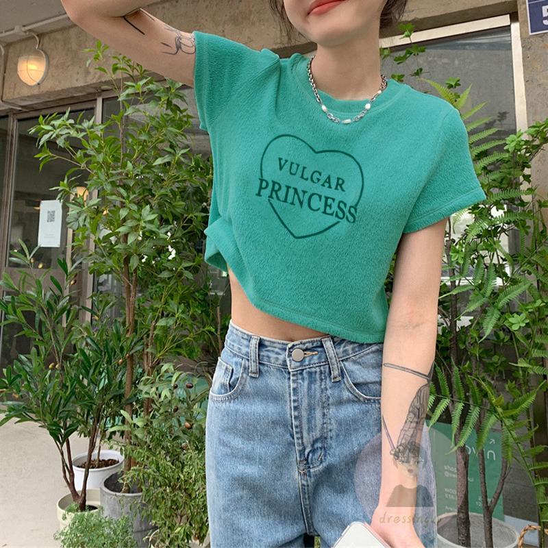 Áo Thun Ngắn Tay In Chữ Cá Tính Theo Phong Cách Mùa Hè Dành Cho Nữ