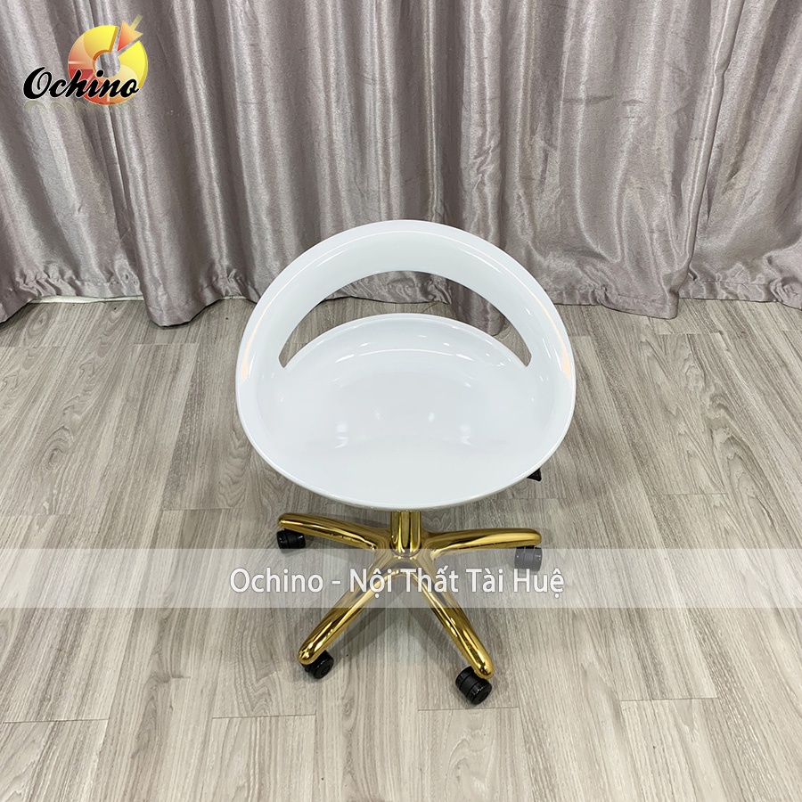 Ghế Trang Điểm Xoay, Ghế Spa Phun Săm Mẫu Nhựa Khoét lỗ Chân Vàng Sao Cao Cấp (Hình Thật Shop Chụp)