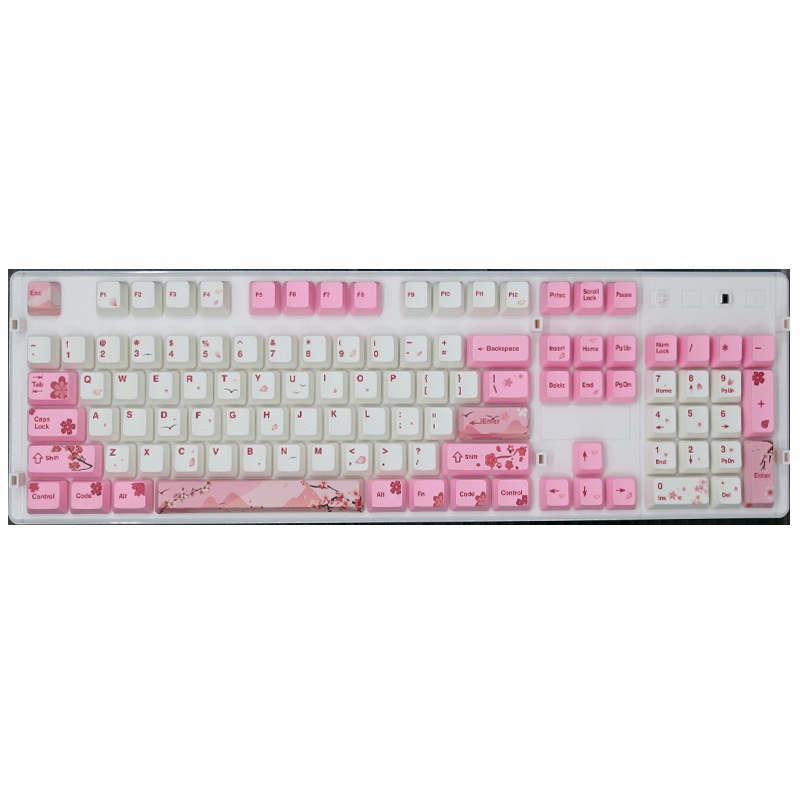 Bộ 104 Phím Thay Thế PBT104 Màu Hồng Phù Hợp Cho Bàn Phím Cơ