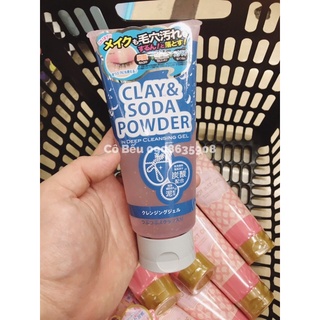 Sữa (gel) rửa mặt đất sét Clay & Soda Powder thu nhỏ lỗ chân lông và sạch mụn nội địa Nhật Bản