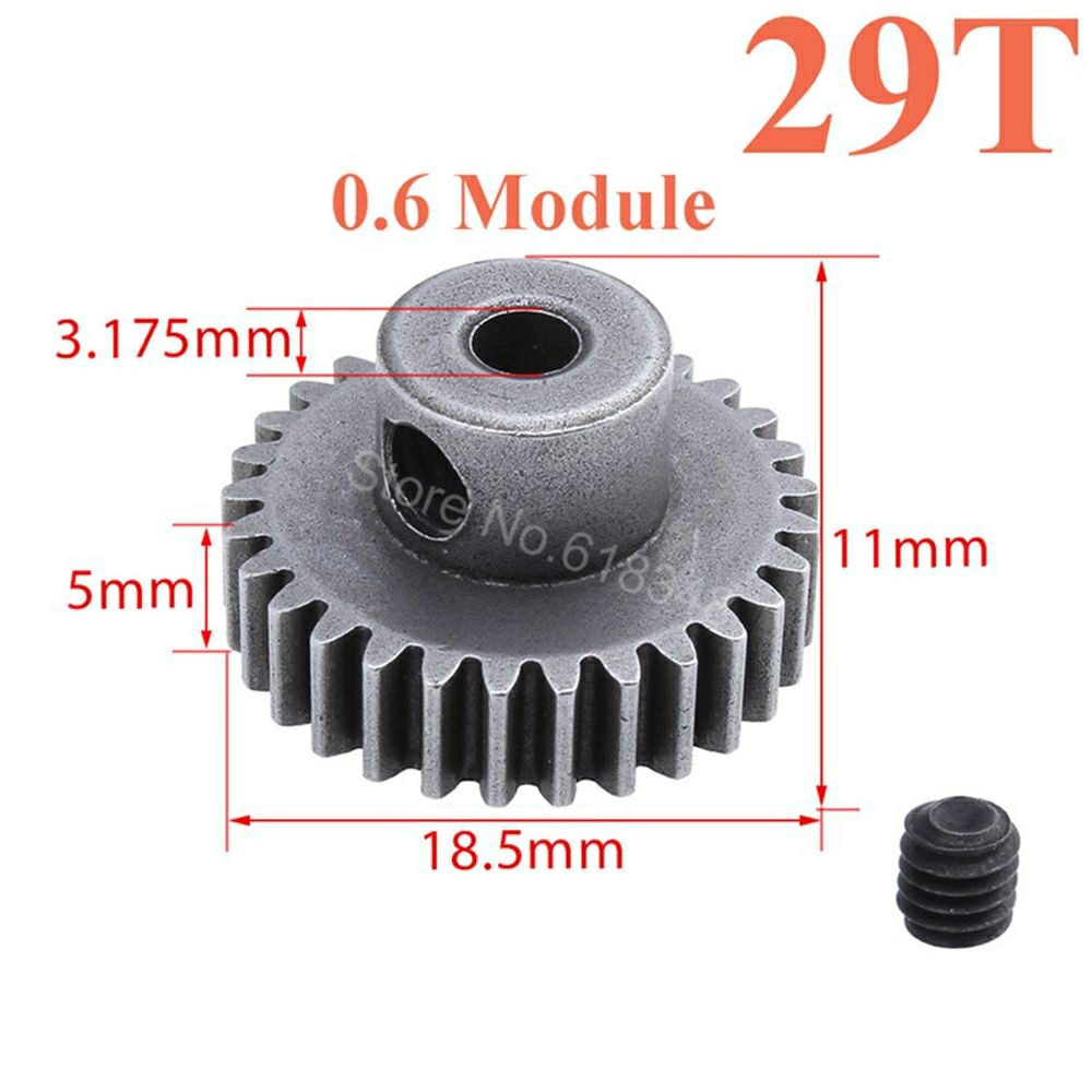Nhông thép cho xe HSP 1/10 17T 21T 26T 29T 64T cốt 3.175mm