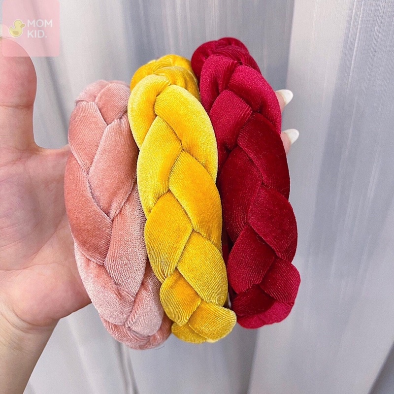 Set quần áo dài cho bé gái kèm mấn chất liệu vải nhung cao cấp loại I