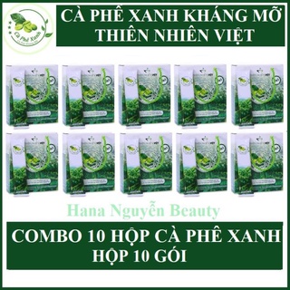 Combo 10h cà phê xanh thiên nhiên việt, cà phê xanh kháng mỡ - cam kết hàng chính hãng