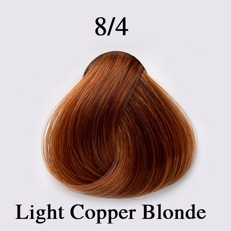 Thuốc Nhuộm Tóc Màu Vàng Đồng Tự Nhuộm Tại Nhà 8/4 Light Copper Blonde Hair Dye Cream