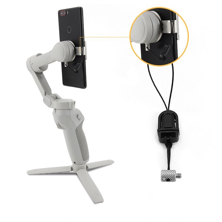 Kẹp Giữ Điện Thoại Có Dây Chống Thất Lạc Mở Rộng Cho DJI OSMO Mobile 4 3