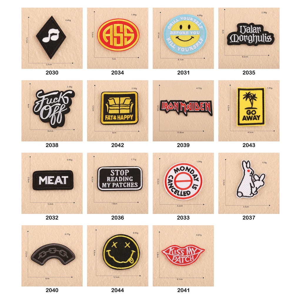 Sticker, Logo Patch Ủi Quần Áo ủi mang Người trưởng thành, Street Style