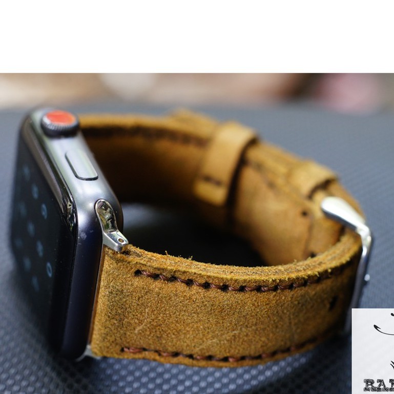 Dây đồng hồ Apple Watch , Iwatch , Iphone Watch Da Bò Lộn Nâu RAM Leather Classic 1960  Bền Đẹp
