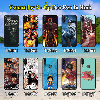 Ốp lưng Vsmart Joy 3 dẻo đen in hình One Piece