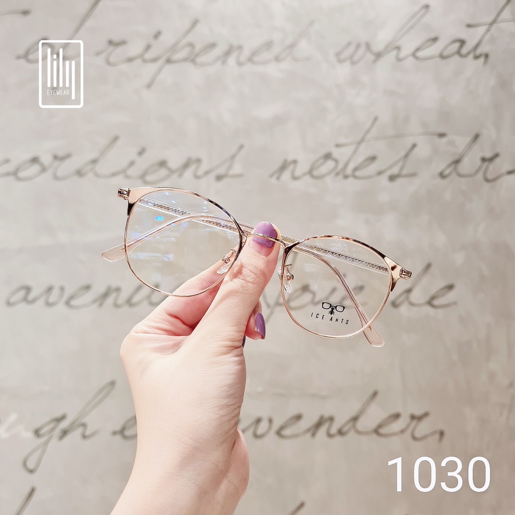 Gọng kính nữ kim loại Lilyeyewear mắt tròn thanh mảnh nhẹ nhàng 1030 | BigBuy360 - bigbuy360.vn