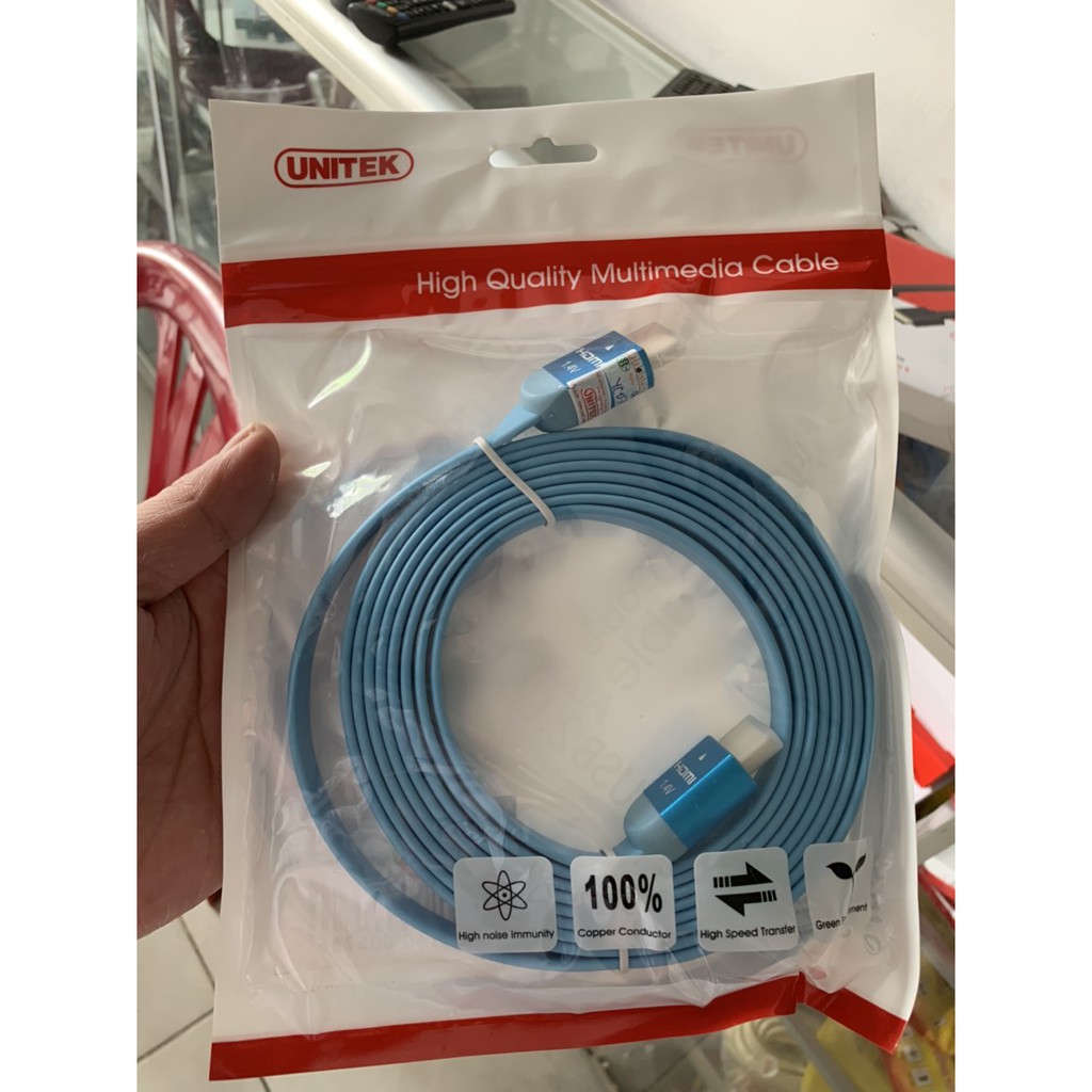 Cáp HDMI Unitek 1,5mét 3 Mét 5 Mét chính hãng | Dây HDMI to HDMI Unitek 4k | Cáp HDMI chuẩn 1.4 xịn giá rẻ