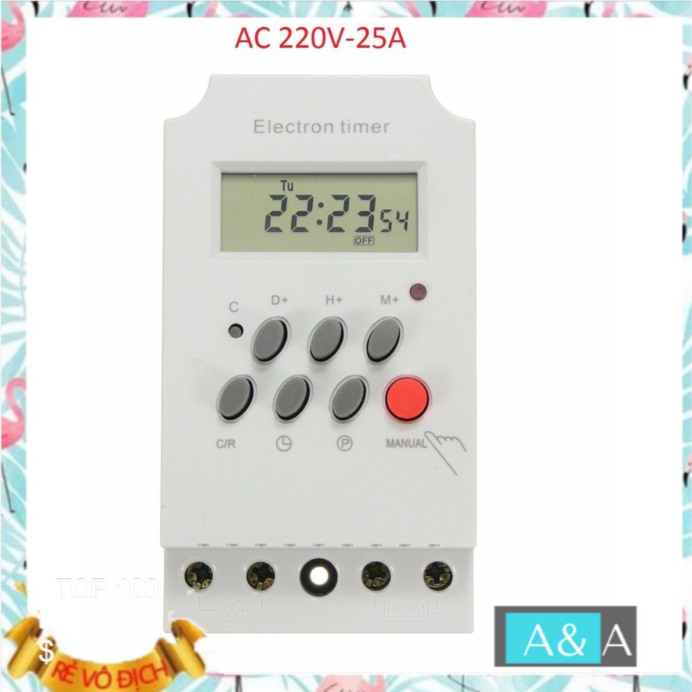 Công tắc hẹn giờ KG316 T-II timer hẹn giờ ổ cắm hẹn giờ bật tắt tự động 17 chương trình