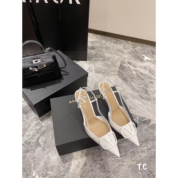 Sandal cao gót V quai mảnh fullbox