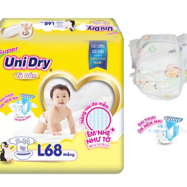 Tã dán Unidry size L68