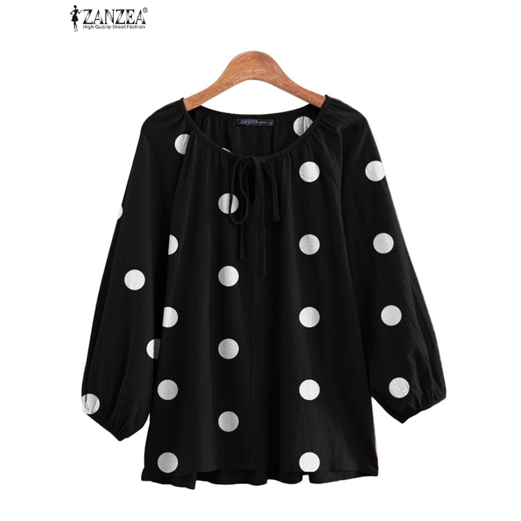 Áo nữ Zanzea tay lửng chấm bi thời trang