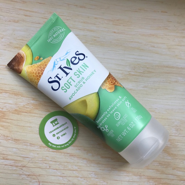 Sữa Rửa Mặt St.Ives Soft Skin Avocado & Honey Scrub 170g