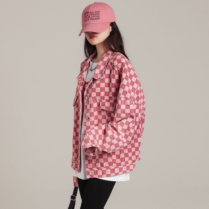 Áo Sơ Mi Kẻ Ca Rô Có Túi Dáng Rộng Hàn Quốc L0921