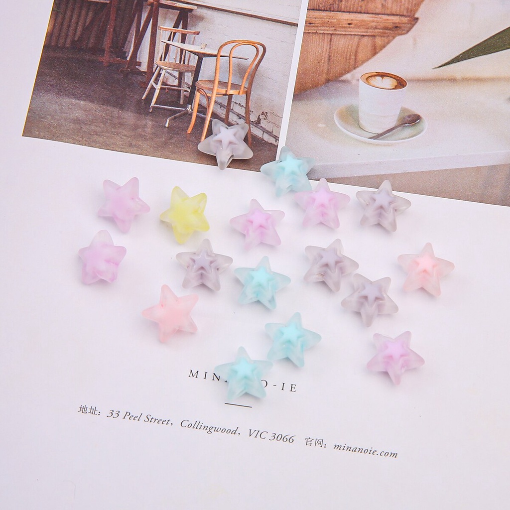 Set 20 hạt nhựa làm trang sức trong suốt DIY