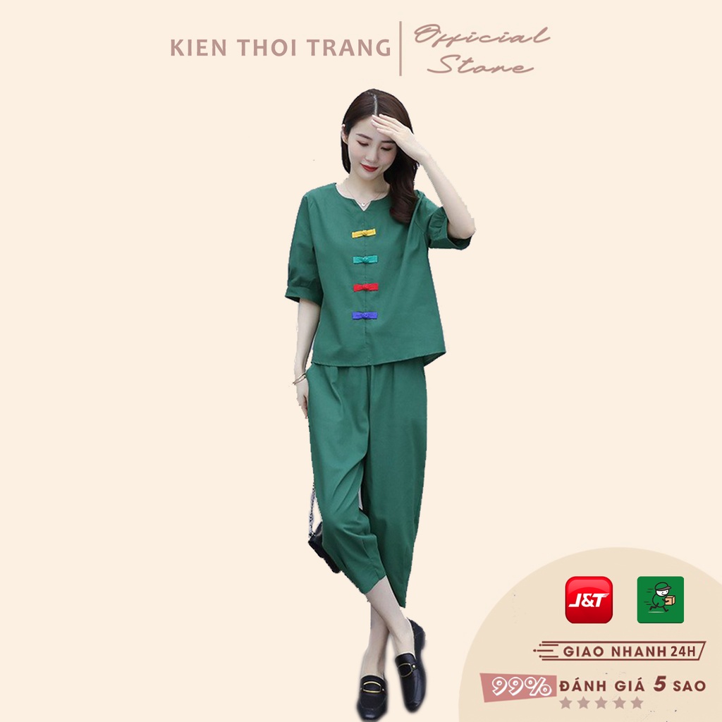 [RẺ VÔ ĐỊCH] Bộ đũi nữ cộc tay ống côn, thiết kế mới lạ giả cúc tiều