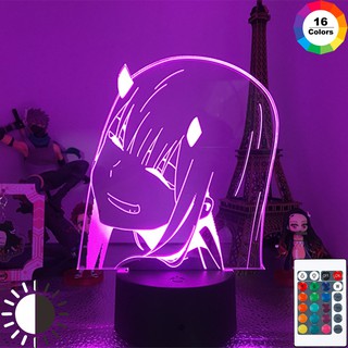 Đèn Ngủ Led Minh Họa Nhân Vật Zero Two 3d 7 Màu Thích Hợp Làm Quà Tặng Trang Trí Phòng Ngủ Cho Bé