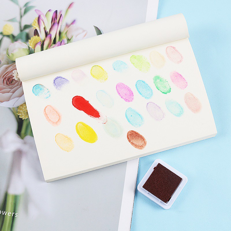 Bộ 12/24 Hộp Màu Vẽ Vân Ngón Tay Kèm Bộ Tranh Cho Bé Phát Huy Khả Năng Sáng Tạo