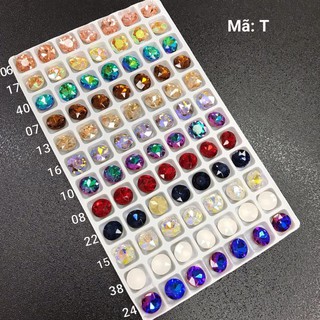 🐾ĐÁ NAIL🐾  Đá đính móng túi 10v - Đá khối chân vàng - Đá khối tròn - T